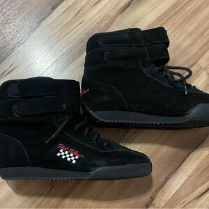 Women's Black Suede Motocross Hot Shoe Sz 6.5
